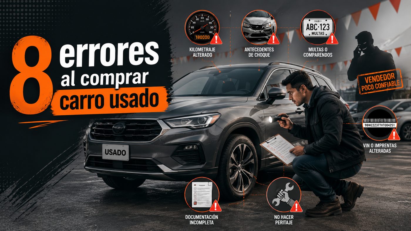 8 errores al comprar un carro usado: guía visual de TipsCars